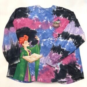 Disney Hocus Pocus Spirit Jersey T-Shirt XL Tonight We Fly Tie Dye 100% Cotton